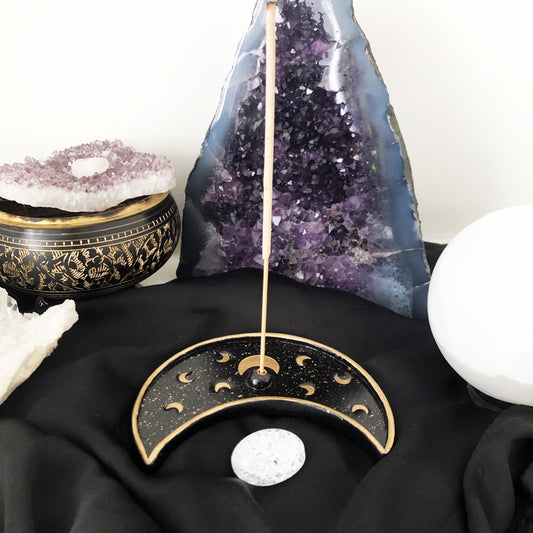 Coupelle et Porte encens Lunes et Etoiles