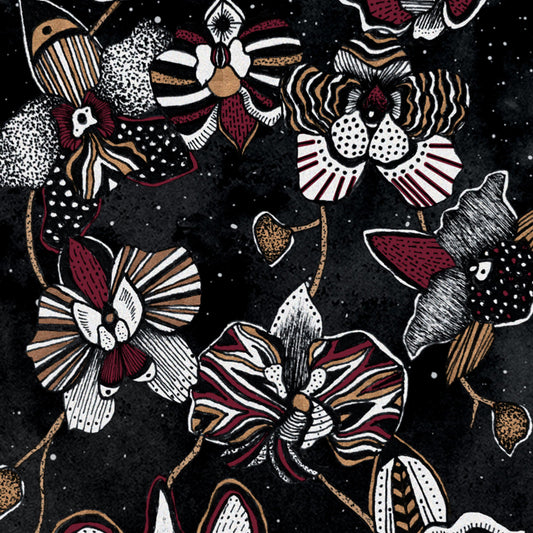 Affiche Florale et Céleste d'Orchidées abstraites