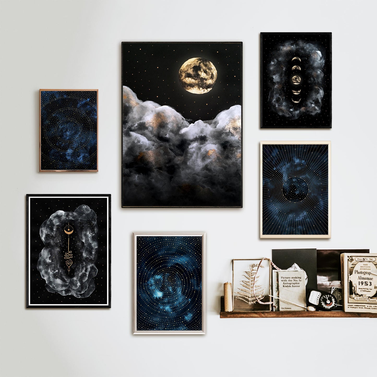 Affiche Céleste de Pleine Lune et Nuages
