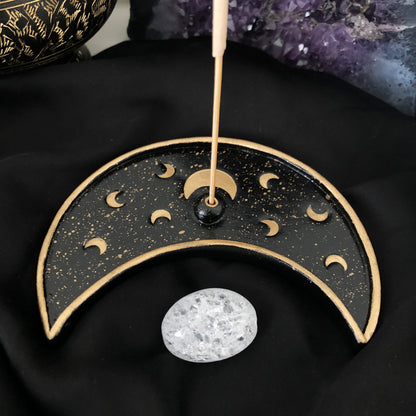 Coupelle et Porte encens Lunes et Etoiles