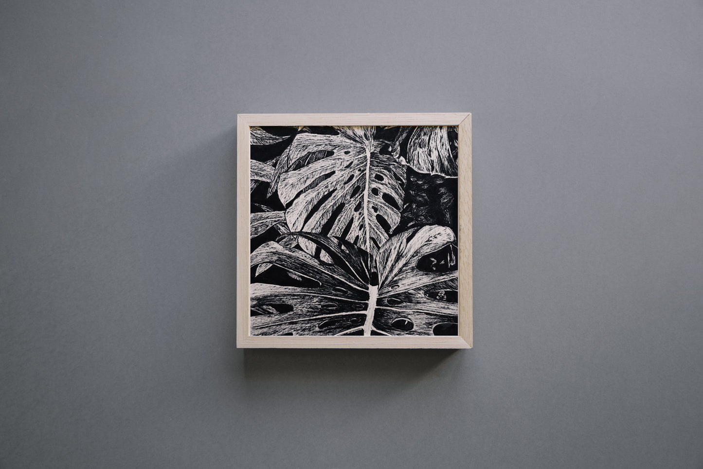 Affiche de plante Pothos, illustration botanique noir et or