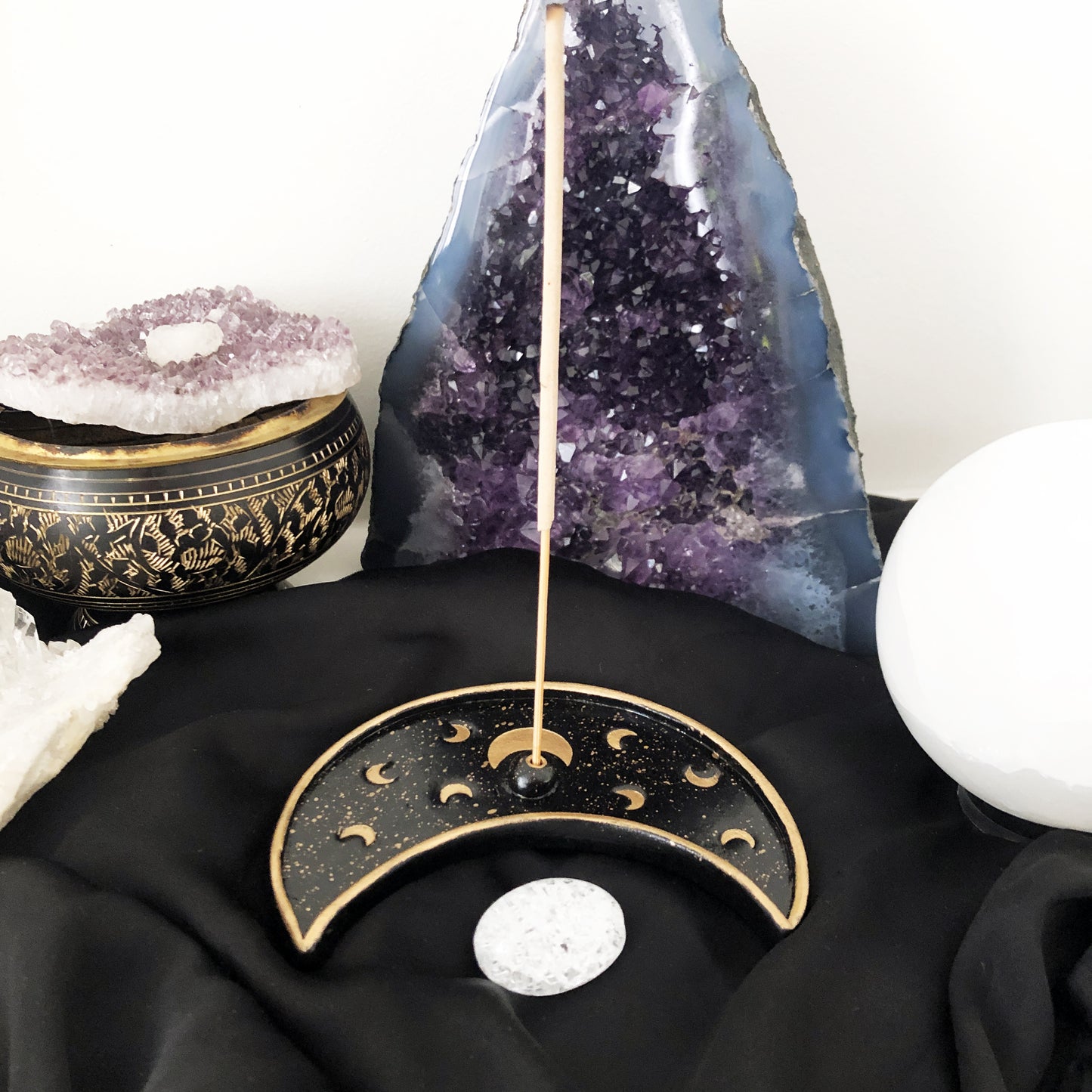 Coupelle et Porte encens Lunes et Etoiles