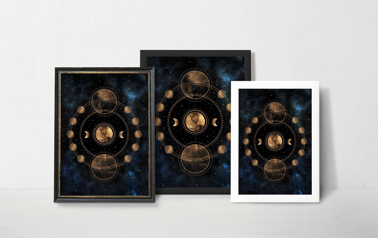 Moon System Print, Celestial decor