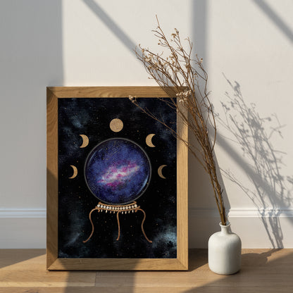 Affiche de Boule de Cristal et Phases de la Lune