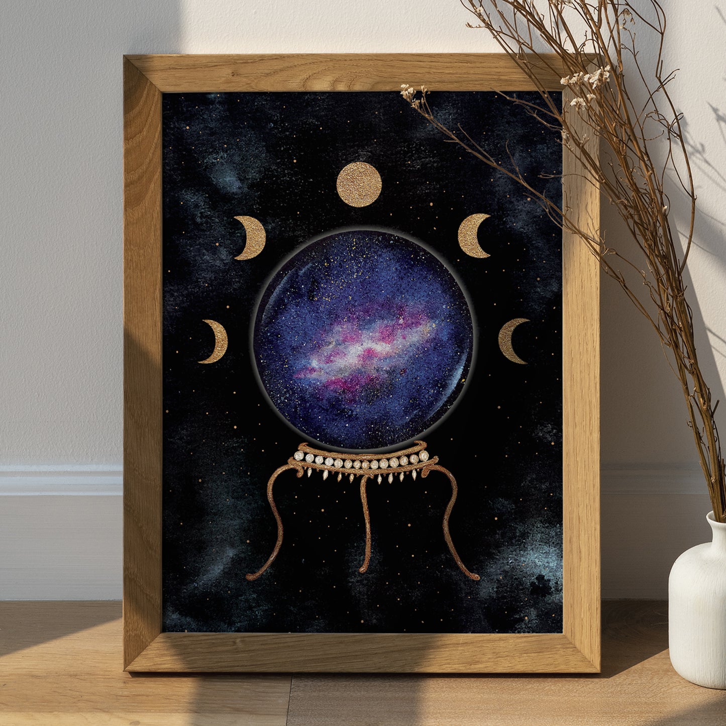 Affiche de Boule de Cristal et Phases de la Lune