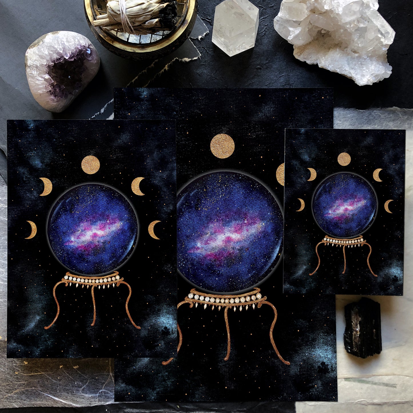 Affiche de Boule de Cristal et Phases de la Lune