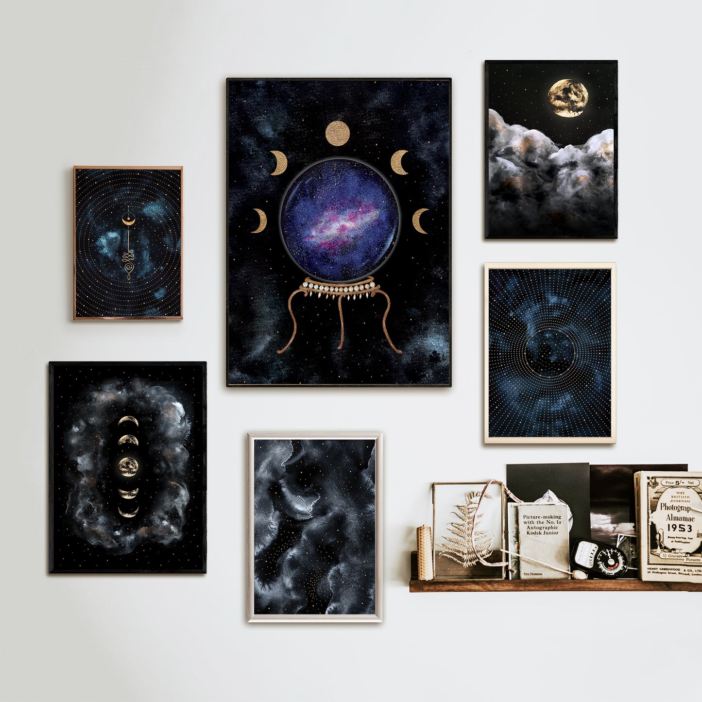 Affiche de Boule de Cristal et Phases de la Lune