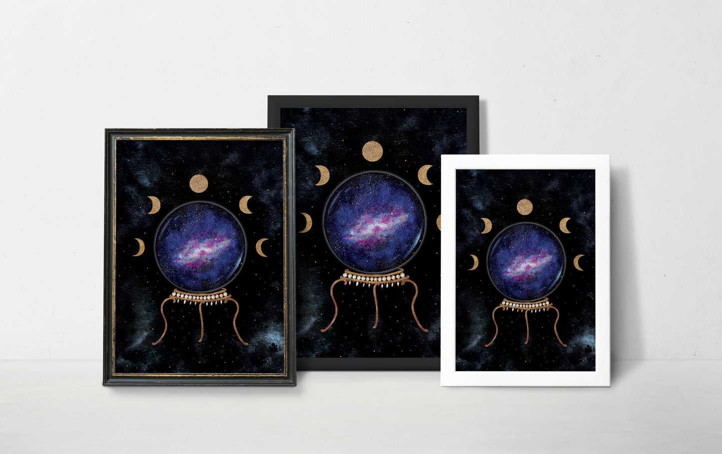 Affiche de Boule de Cristal et Phases de la Lune