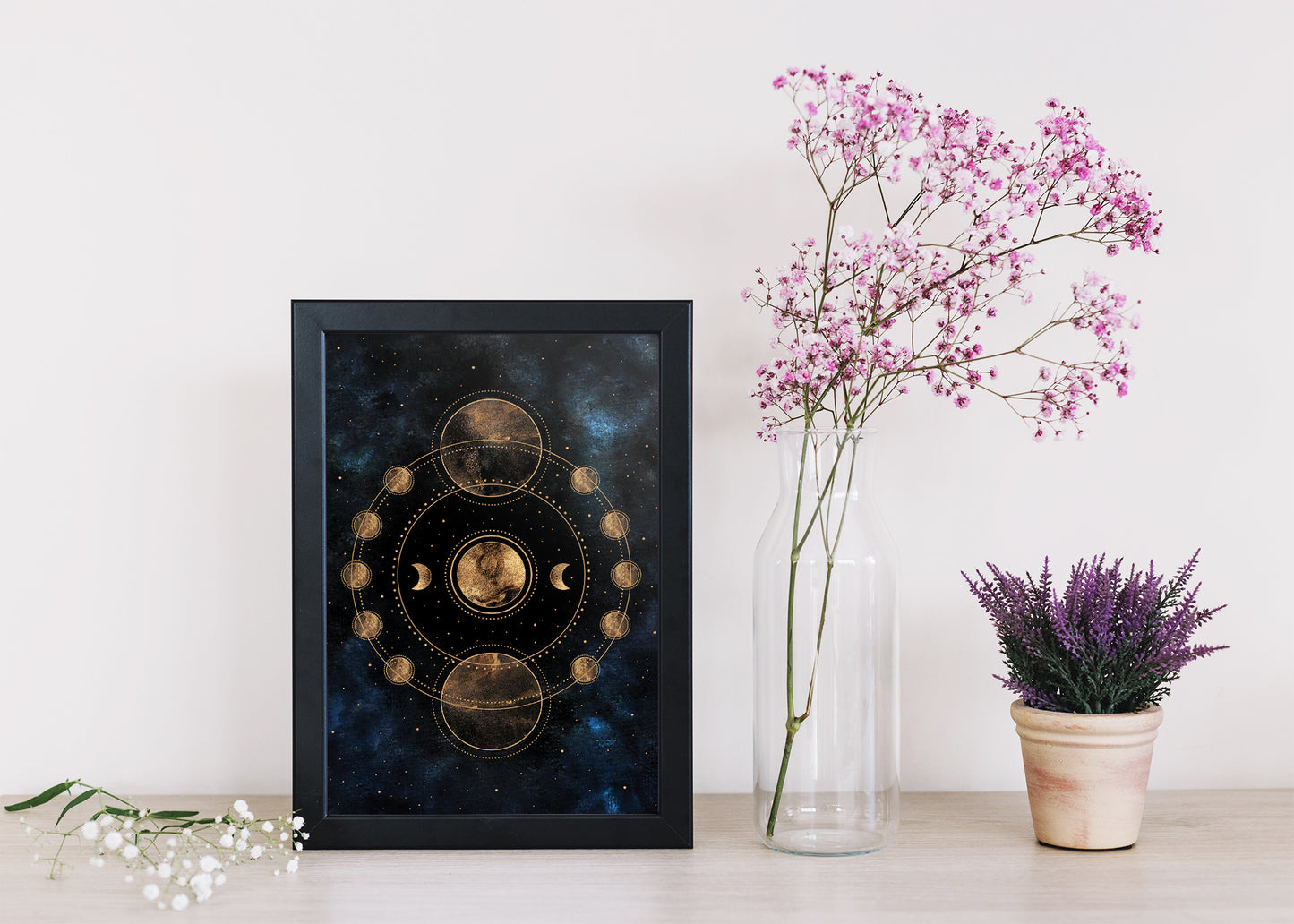 Moon System Print, Celestial decor