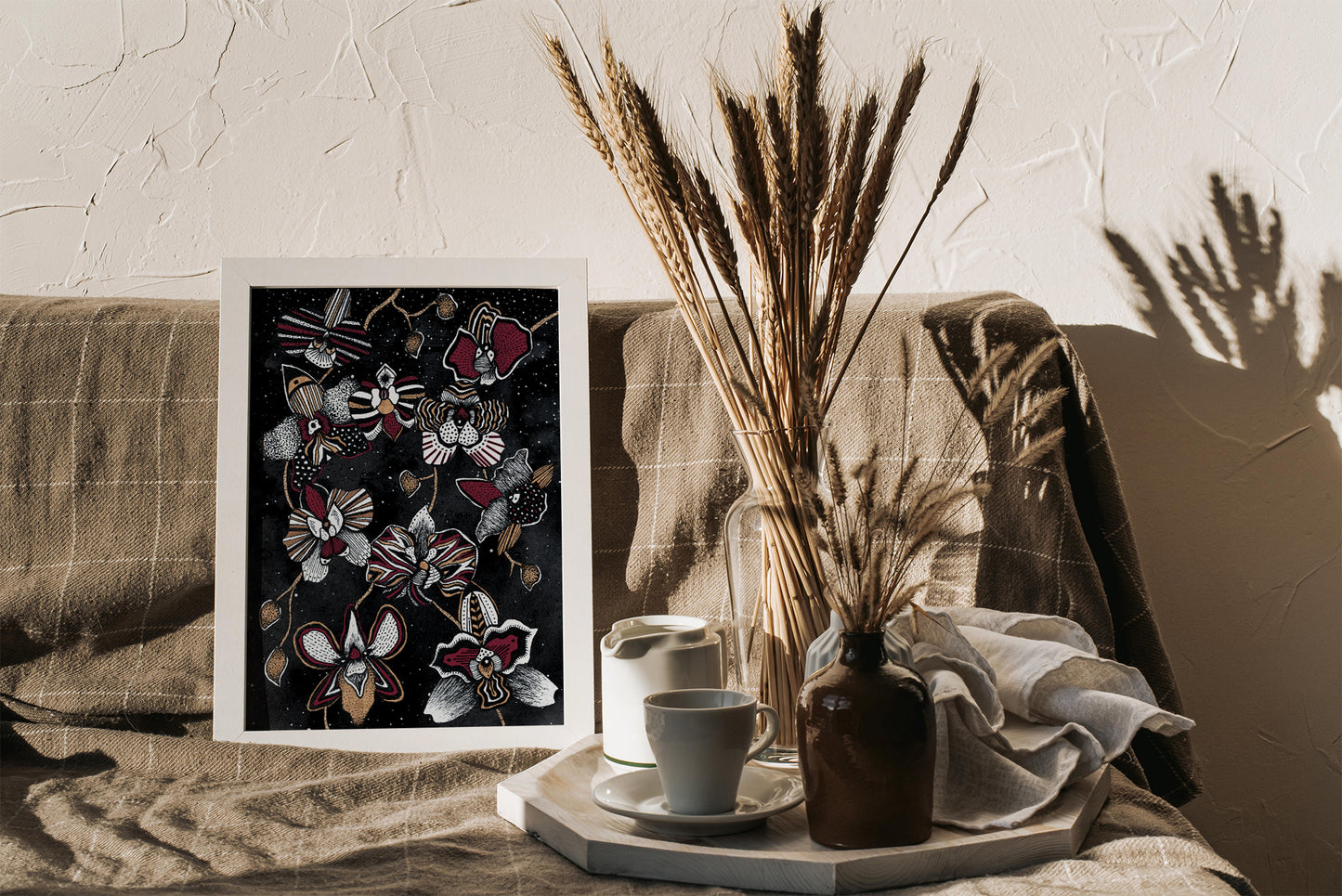 Affiche Florale et Céleste d'Orchidées abstraites