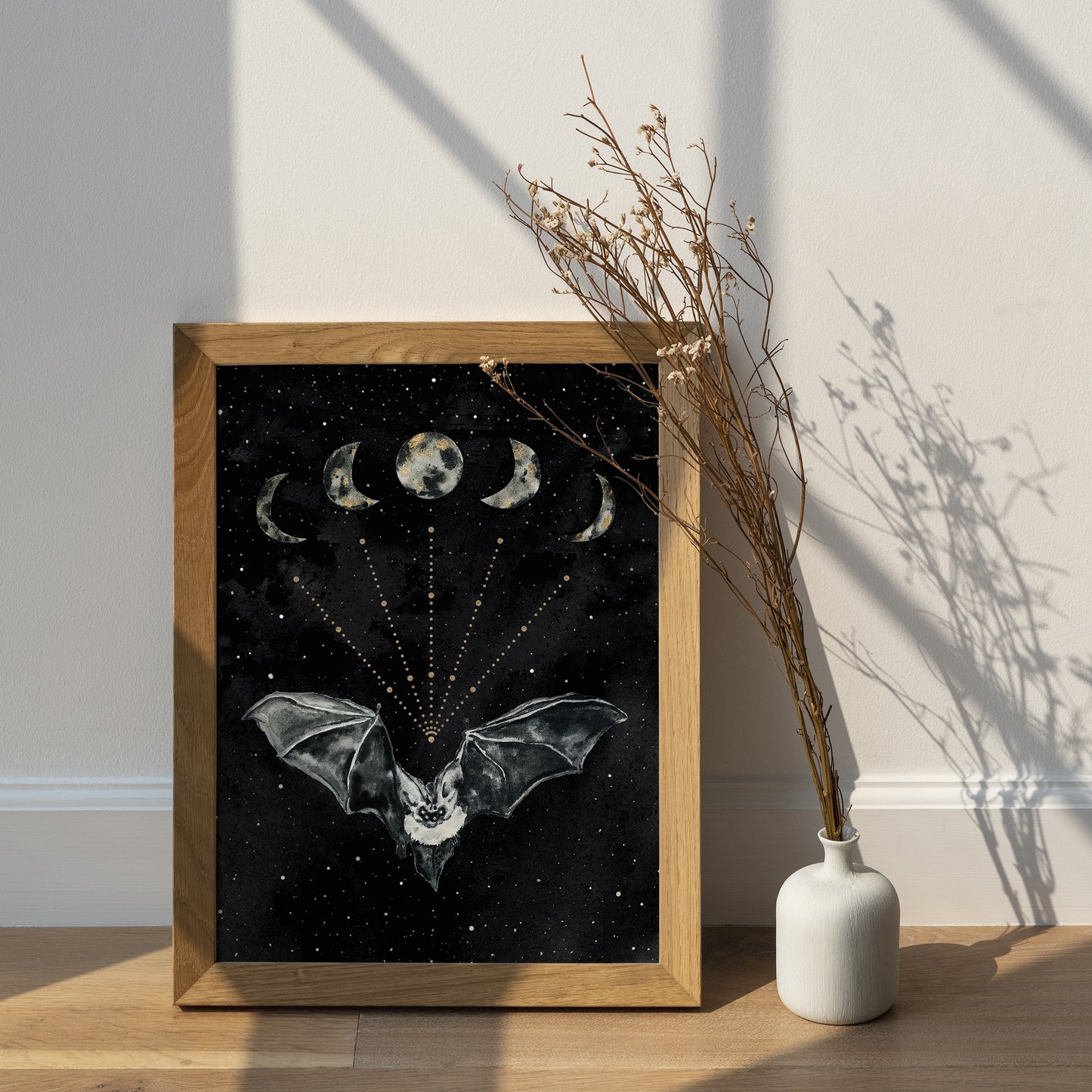 Affiche de Chauve-Souris et Phases de la Lune