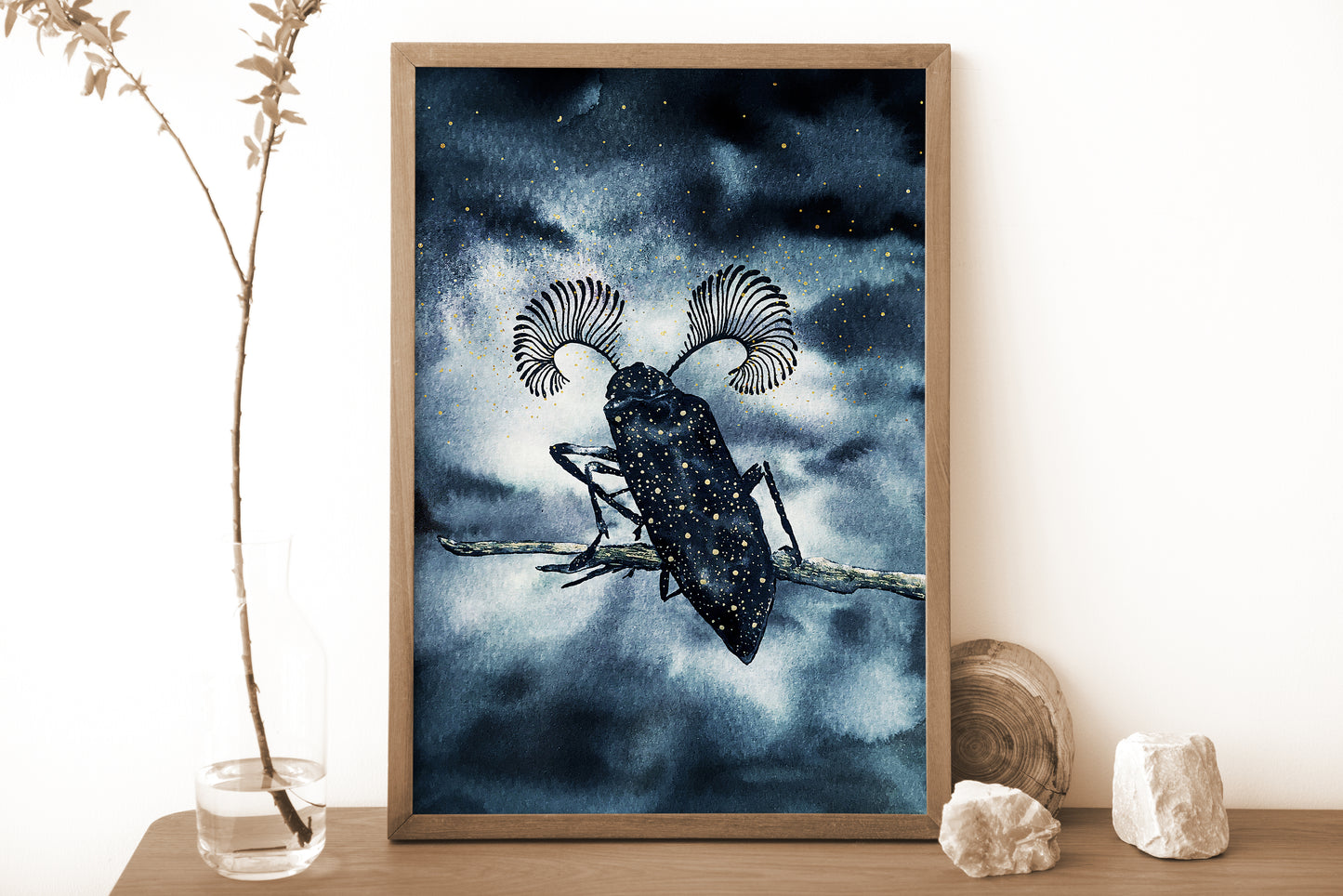 Affiche de Scarabée dans la nuit, Art Mural Insecte