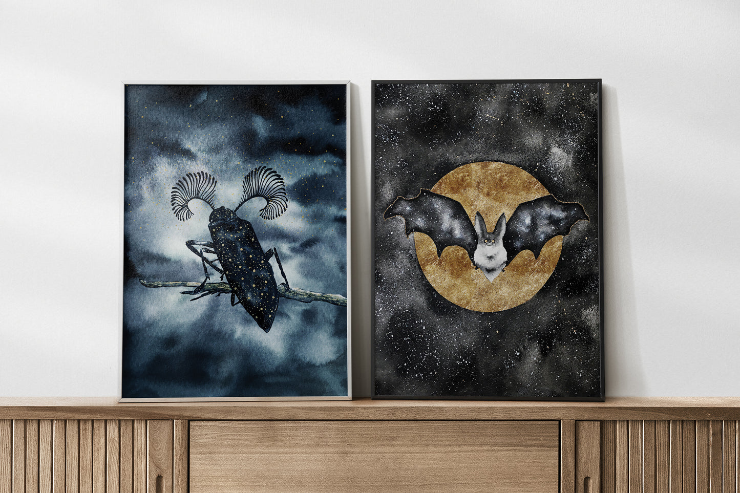 Affiche de Scarabée dans la nuit, Art Mural Insecte