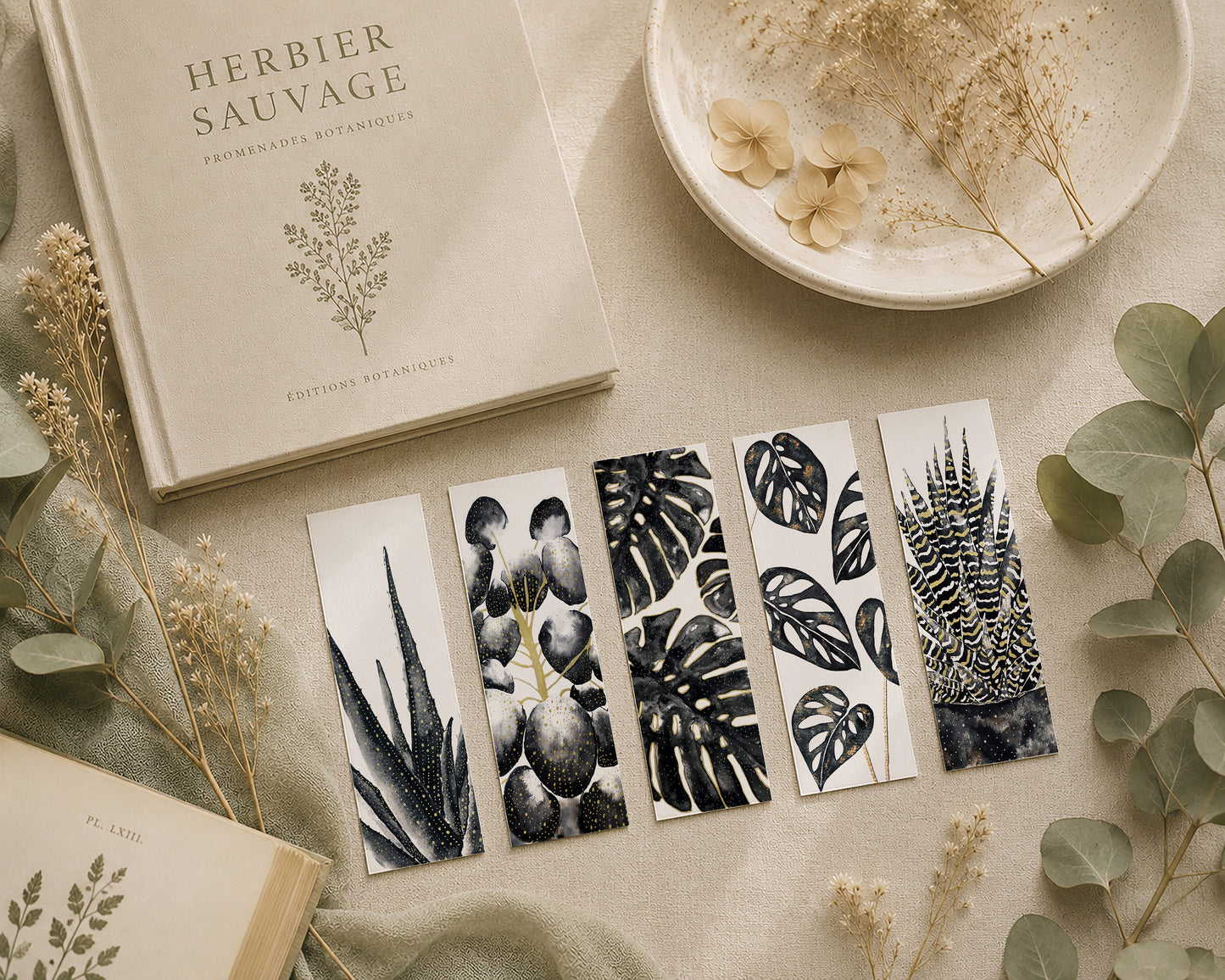 Marque Pages de Plantes, papèterie botanique