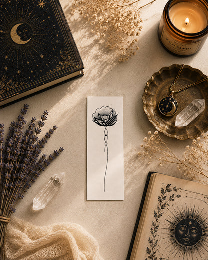 Marque Pages botaniques de plantes noir et or