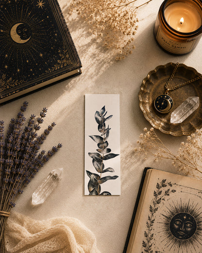Marque Pages botaniques de plantes noir et or