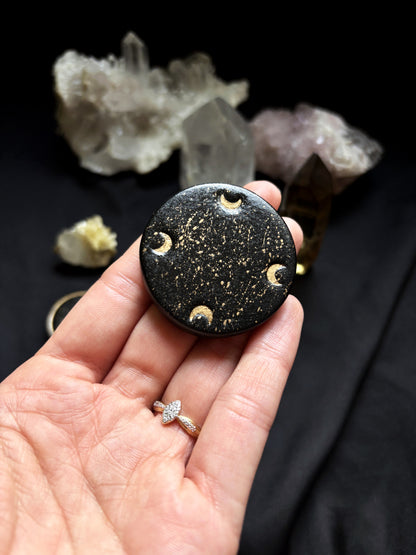 Socle pour cristaux céleste et witchy