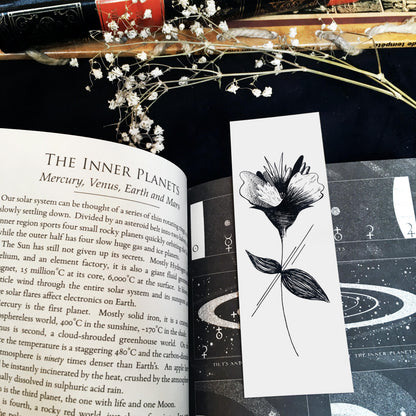 Marque Pages botaniques de plantes noir et or