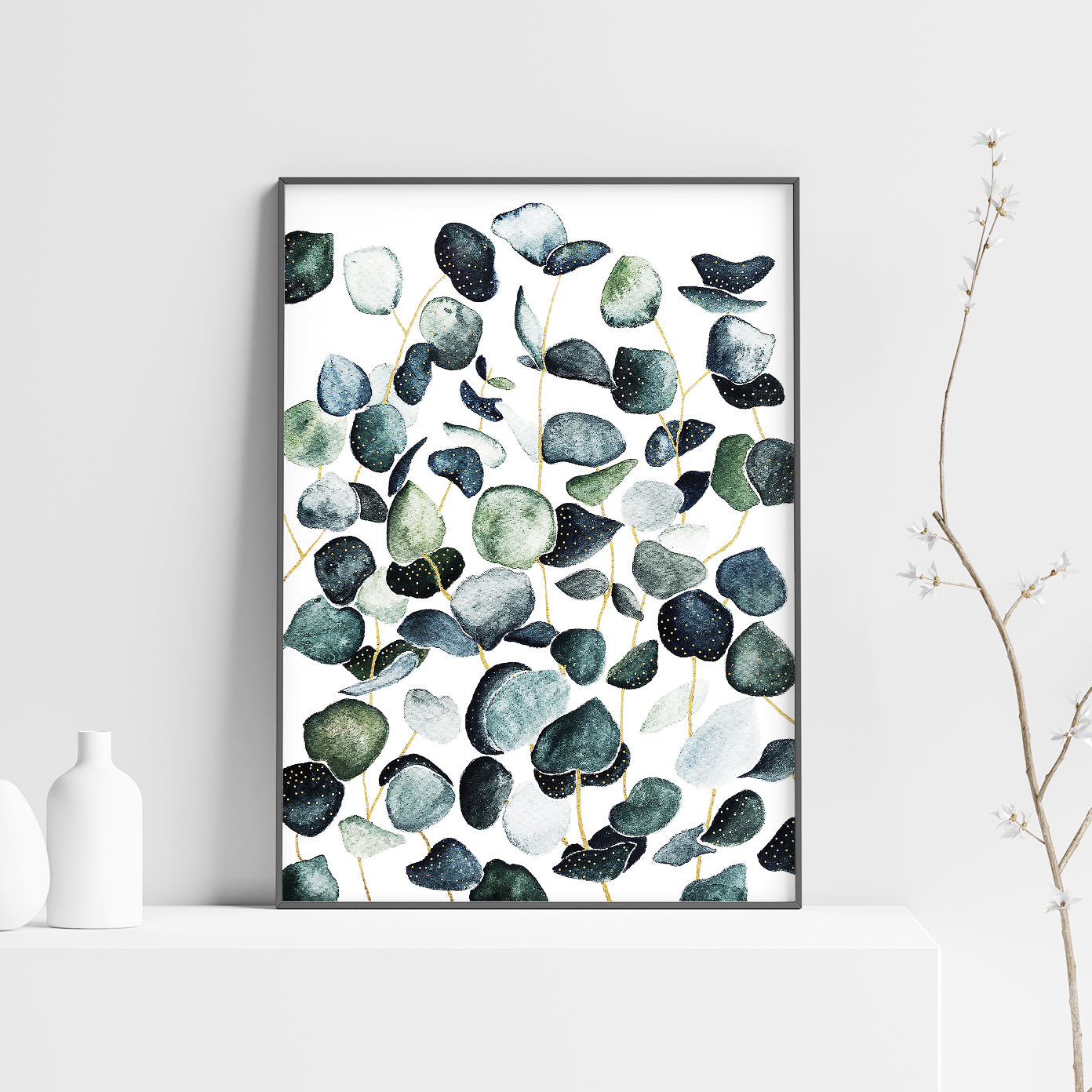 Affiche de plantes Eucalyptus, illustration botanique