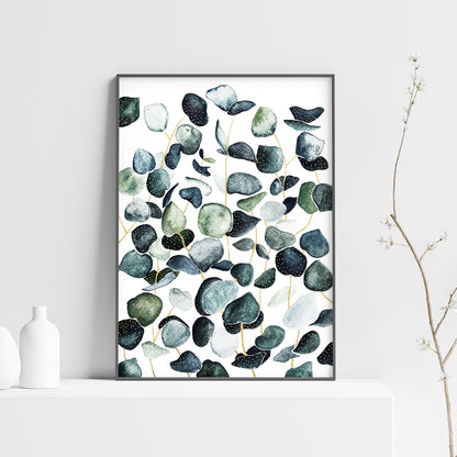 Affiche de plantes Eucalyptus, illustration botanique