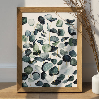 Affiche de plantes Eucalyptus, illustration botanique