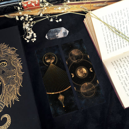 Marque Pages Célestes et witchy, Lunes Soleil Boule cristal