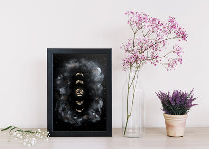 Affiche Céleste de Pleine Lune et Nuages