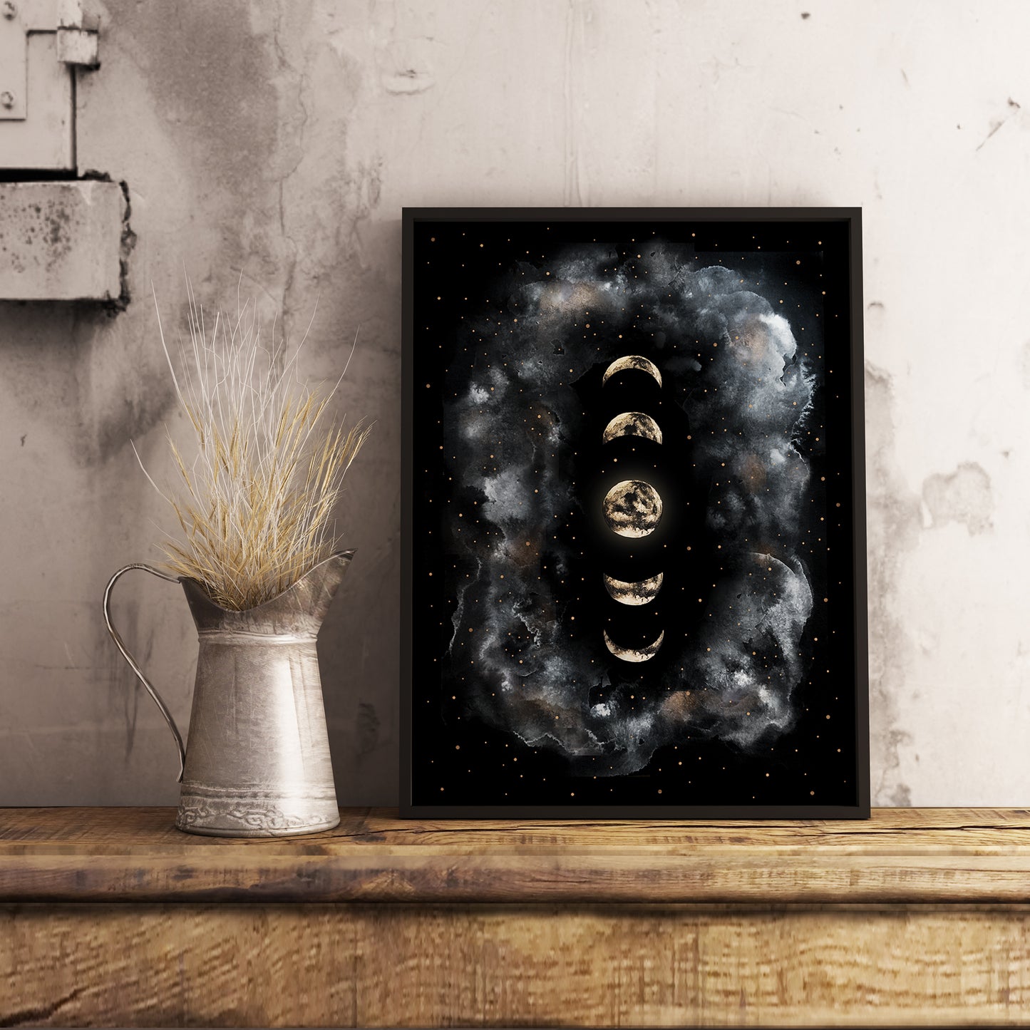 Affiche Céleste de Pleine Lune et Nuages