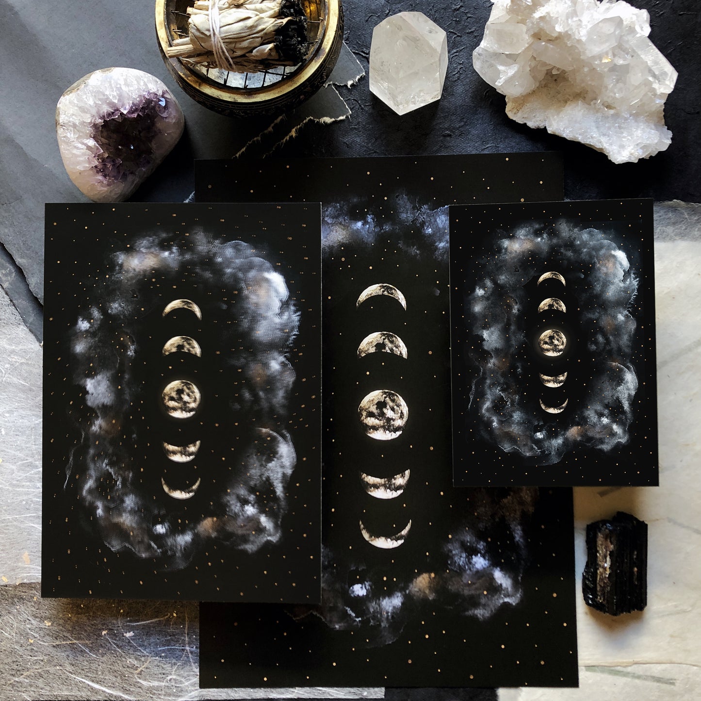 Affiche Céleste de Pleine Lune et Nuages