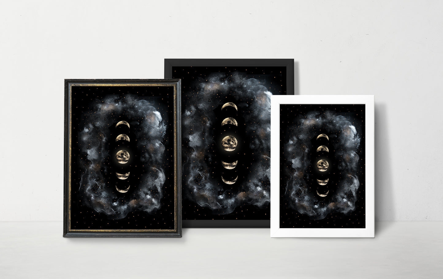 Affiche Céleste de Pleine Lune et Nuages