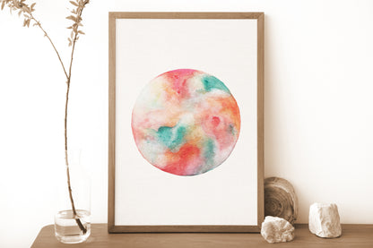 Affiche de Lune "Summer Sorbet", Art Mural Céleste