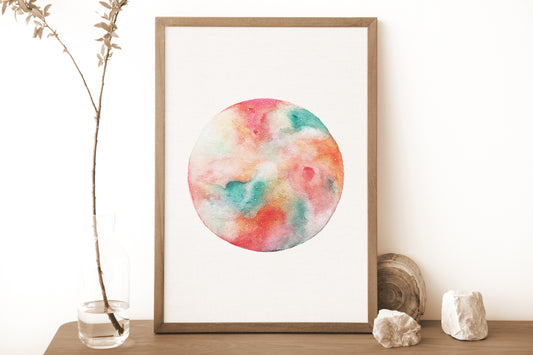 Affiche de Lune "Summer Sorbet", Art Mural Céleste