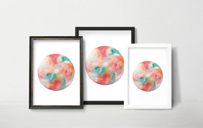 Affiche de Lune "Summer Sorbet", Art Mural Céleste