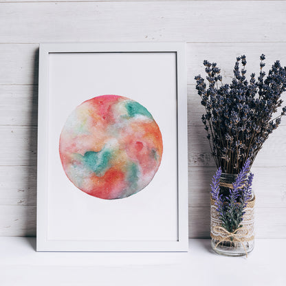 Affiche de Lune "Summer Sorbet", Art Mural Céleste