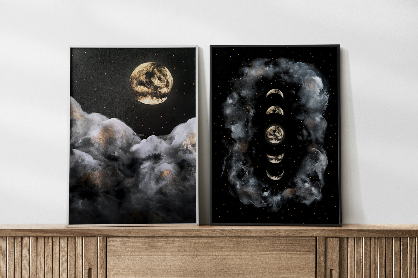 Affiche Céleste de Pleine Lune et Nuages