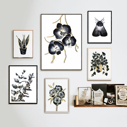 Affiche de fleurs orchidées, art mural floral 