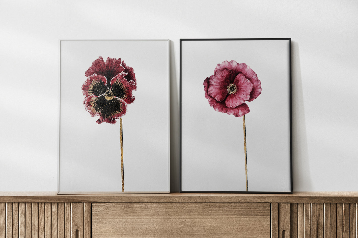 Affiche de fleur Coquelicot, art mural floral 