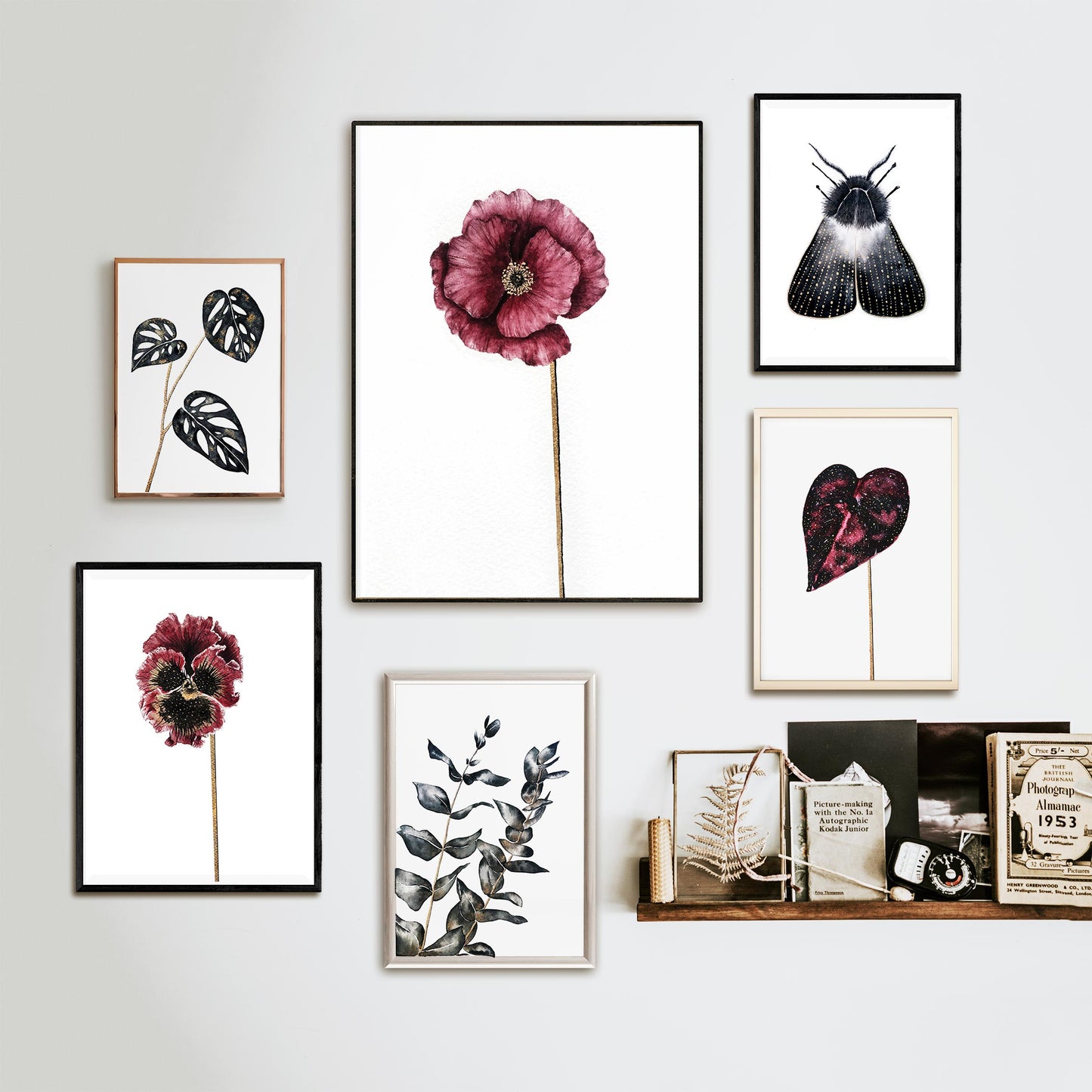 Affiche de fleur Coquelicot, art mural floral 