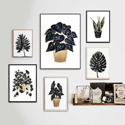 Affiche Botanique et Céleste, Illustration de Plante et Constellations