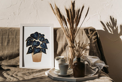 Affiche Botanique et Céleste, Illustration de Plante et Constellations