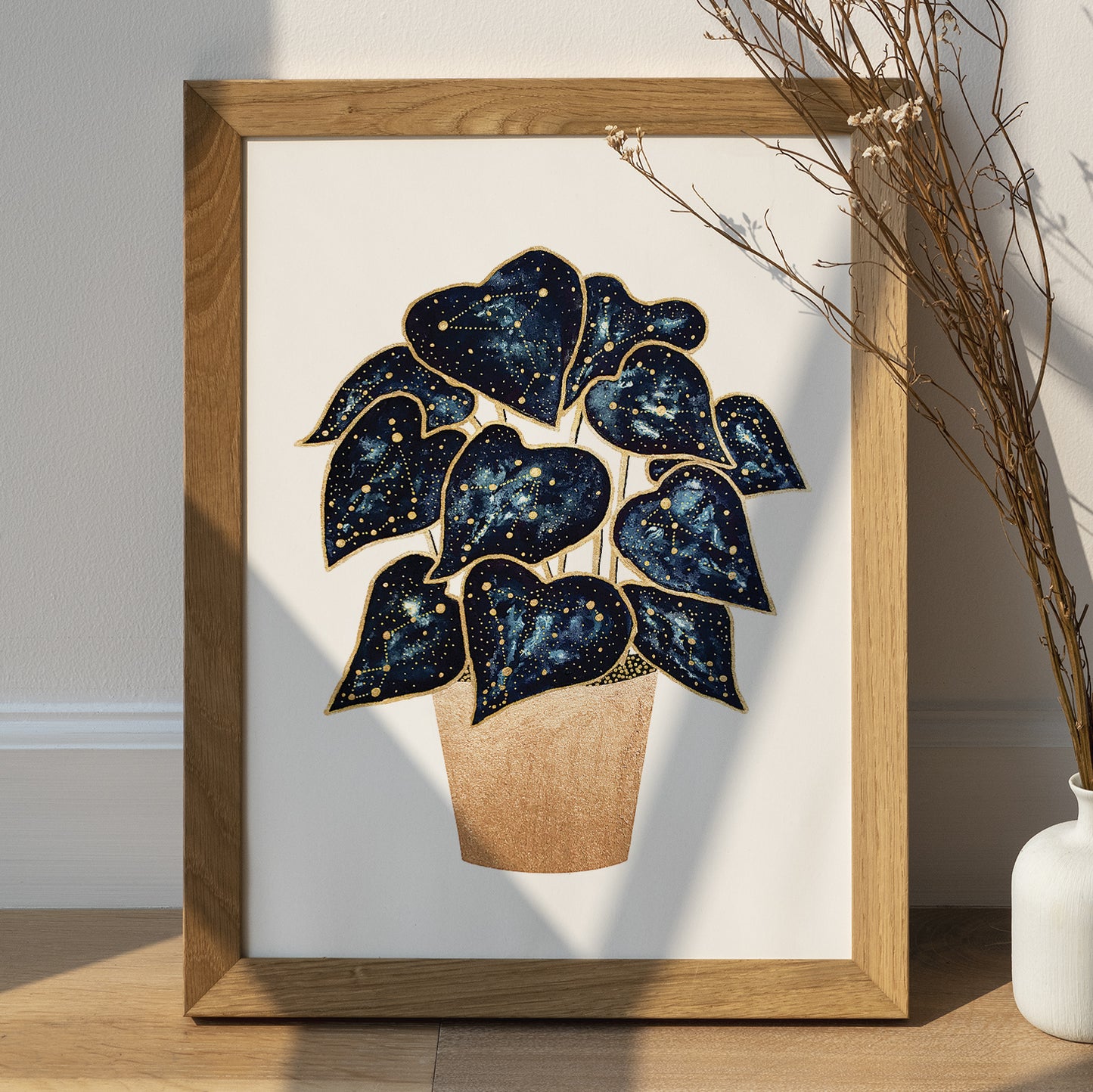Affiche Botanique et Céleste, Illustration de Plante et Constellations