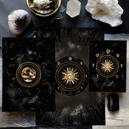 Affiche de Soleil et Phases de la Lune