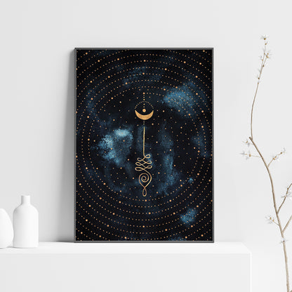 Affiche d'Unalome, Illustration Spirituelle