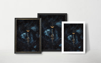 Affiche d'Unalome, Illustration Spirituelle