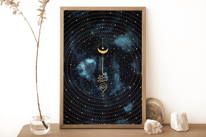 Affiche d'Unalome, Illustration Spirituelle