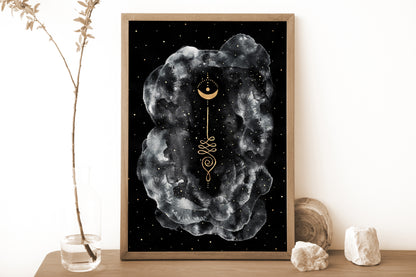 Affiche d'Unalome, Illustration Spirituelle
