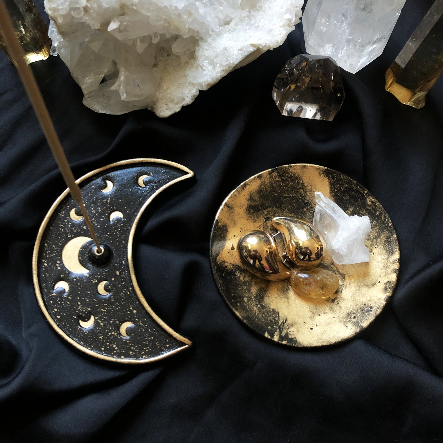 Coffret cadeau Coupelles et Porte-encens Lunes et Etoiles