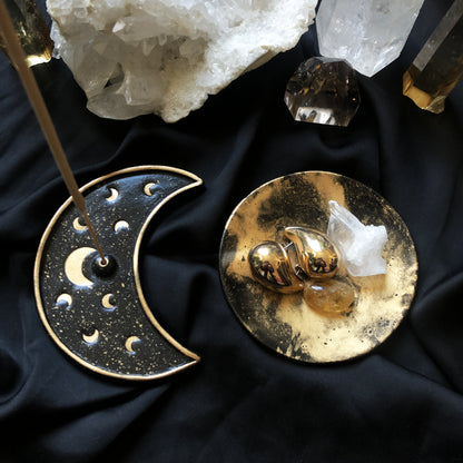 Coffret cadeau Coupelles et Porte-encens Lunes et Etoiles