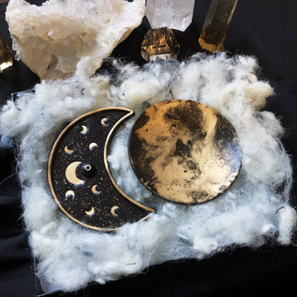 Coffret cadeau Coupelles et Porte-encens Lunes et Etoiles