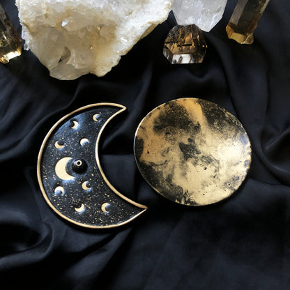 Coffret cadeau Coupelles et Porte-encens Lunes et Etoiles
